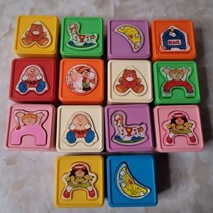 Vintage 1988 Playskool Blocks Set